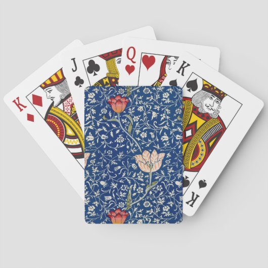 Jeu De Cartes William Morris Medway Floral bleu (dos)