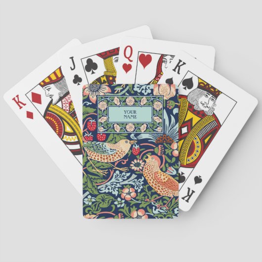 Jeu De Cartes William Morris Strawberry Thief Jouer des cartes (dos)