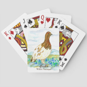 Jeu De Cartes Willow Ptarmigan Alaska State Bird Oubliez-moi pas