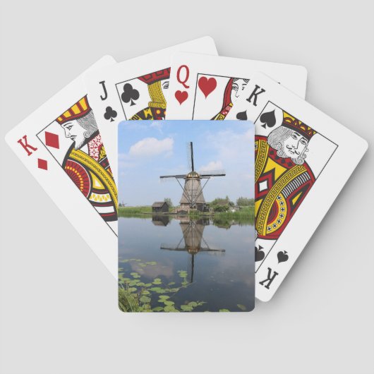 Jeu De Cartes Windmill néerlandais Kinderdijk Hollande (dos)