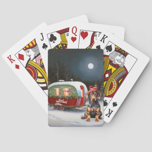 Jeu De Cartes Winter Doberman Caravan Christmas Adventure (dos)