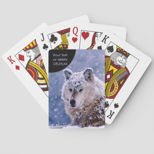 Jeu De Cartes Winter Wolf Resting - Customize (dos)