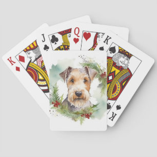 Jeu De Cartes Wirefox Terrier Festive de Noël Wreath Pup