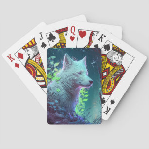 Jeu De Cartes Wolf Animal Portrait Peinture Faune En Plein Air