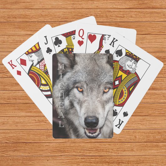 Jeu De Cartes Wolf Photo Nom personnalisé