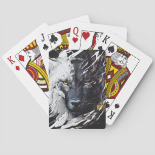 Jeu De Cartes Wolf Portrait Animal Peinture Faune Aventure