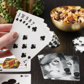 Jeu De Cartes Wolf Portrait noir blanc (In Situ)