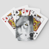 Jeu De Cartes Wolf Portrait noir blanc (dos)
