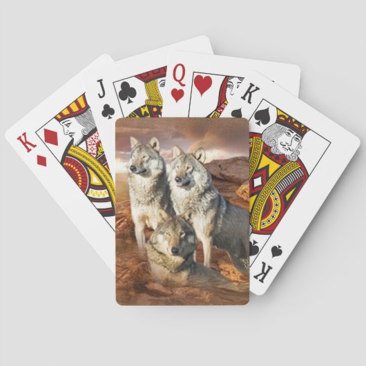 Jeu De Cartes Wolves Trio Playing Cards (dos)