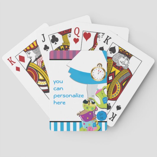 Jeu De Cartes Wonderland Tasses À Thé Jouer Des Cartes (dos)