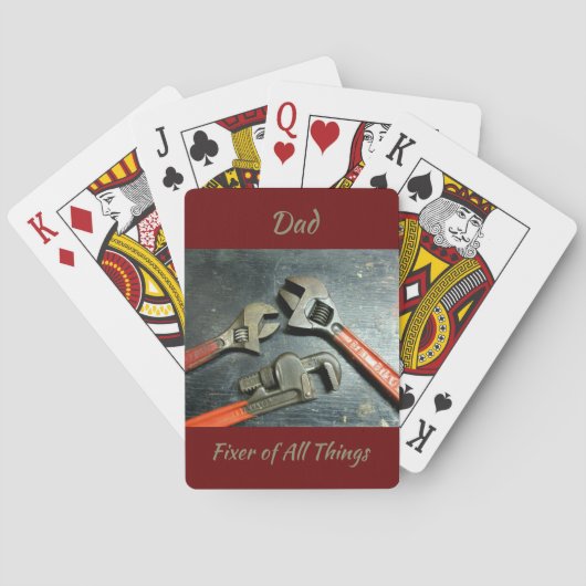 Jeu De Cartes Wrenches Manches Manches Rouges Manches Manipulant (dos)