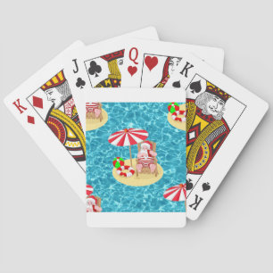Jeu De Cartes xmas beach santa claus