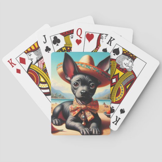 Jeu De Cartes Xoloitzcuintle vintage (dos)