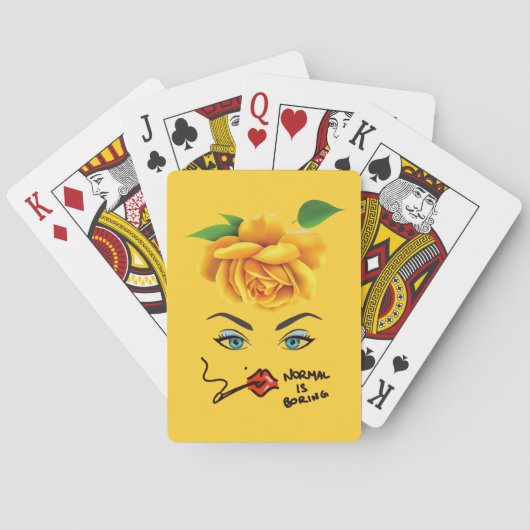 Jeu De Cartes Yellow Normal Is Boring Bicycle Playing Cards (dos)