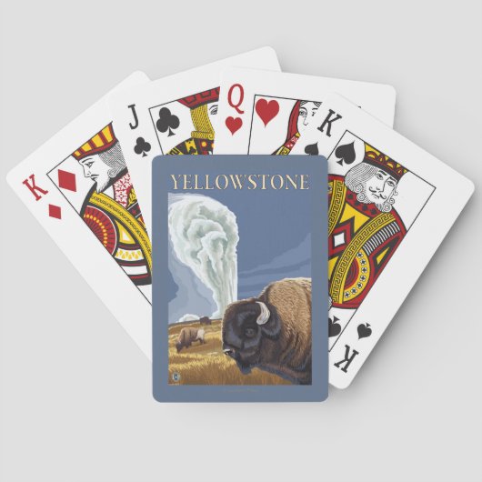 Jeu De Cartes YellowstoneBison avec vieux fidèle (dos)
