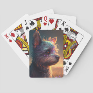 Jeu De Cartes Yorkshire Chien Portrait animal Peinture animal an