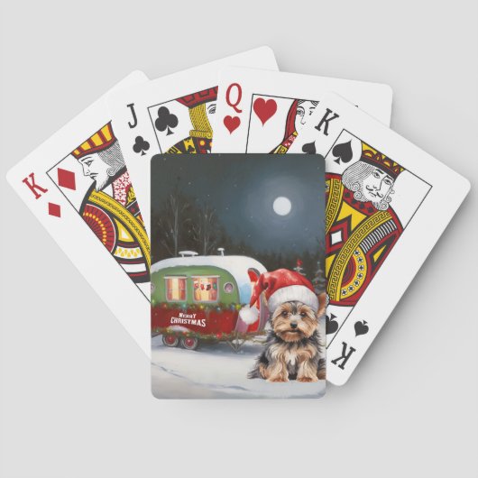 Jeu De Cartes Yorkshire Terrier Caravan Christmas Adventure (dos)