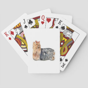 Jeu De Cartes Yorkshire Terrier Chien Jouant aux cartes