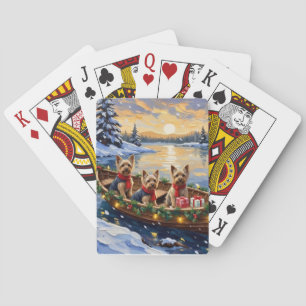 Jeu De Cartes Yorkshire Terrier Noël Bateau Vacances