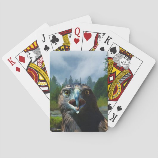 Jeu De Cartes Young Bald Eagle et Misty Alaskan River (dos)