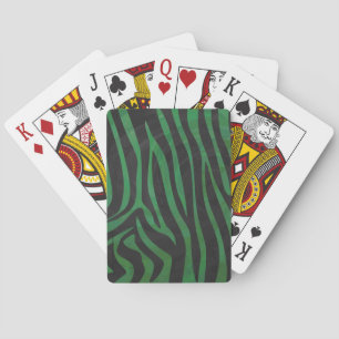 Jeu De Cartes Zebra Black et Green Print