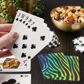 Jeu De Cartes Zebra Black et Rainbow Print (In Situ)