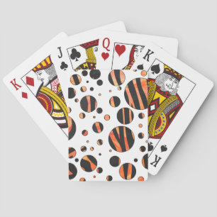 Jeu De Cartes Zebra Pois noirs et orange
