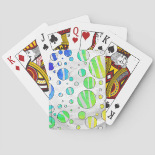 Jeu De Cartes Zebra Rainbow et White Print