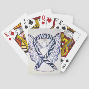 Jeu De Cartes Zebra Stripe Awareness Ribbon Angel Playing Cards