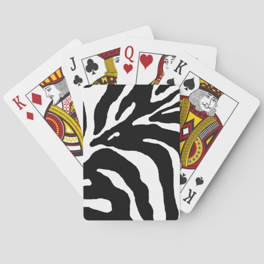 Jeu De Cartes Zebra Stripe Poster de animal (dos)