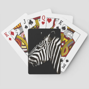 Jeu De Cartes Zèbre noir et blanc rayures Animal