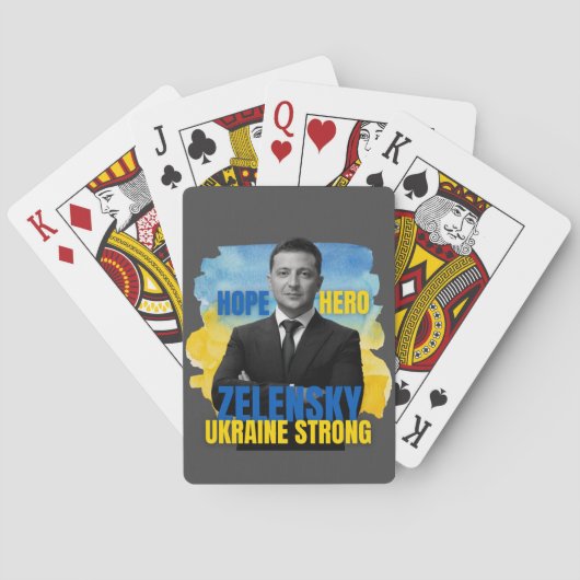 Jeu De Cartes Zelensky Hope Héros Ukraine forte (dos)