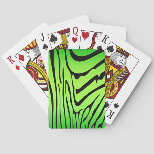 Jeu De Cartes Zesty Zebra Green (dos)