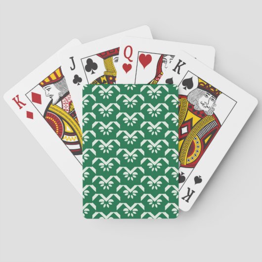 Jeu De Cartes Zigzag floral vert (dos)