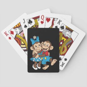 Jeu De Cartes Zina et Mimo flirtent.
