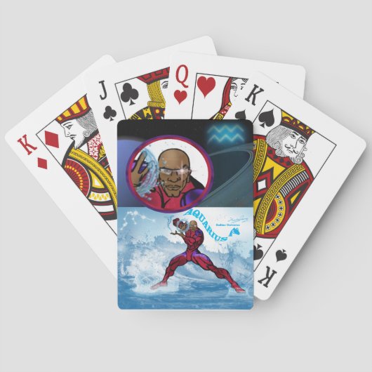 Jeu De Cartes Zodiac Universe - Aquarius - Cartes de Jeu Classiq (dos)