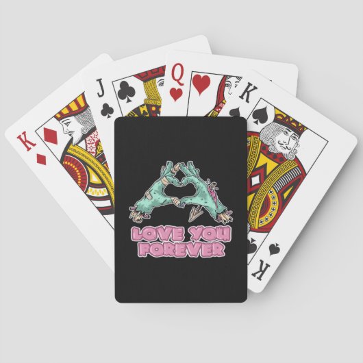 Jeu De Cartes Zombie Classic - Squelette Coeur Et Mains (dos)