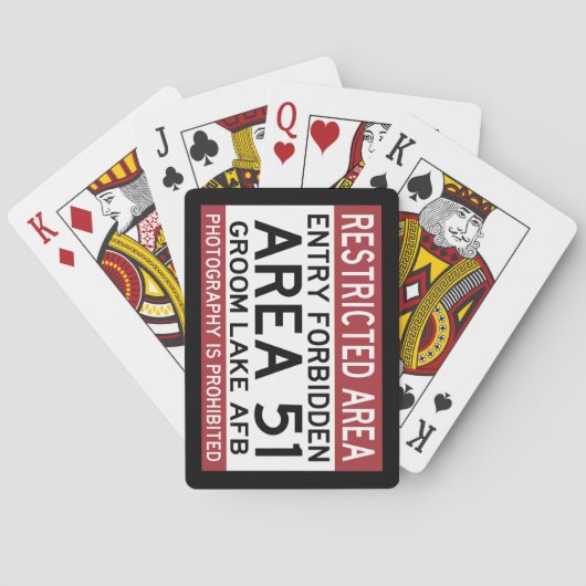 JEU DE CARTES ZONE 51 ENTRÉE INTERDITE (dos)