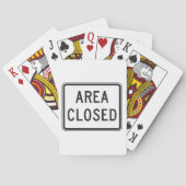 Jeu De Cartes Zone fermée Signal Avertissement Zone restreinte (dos)