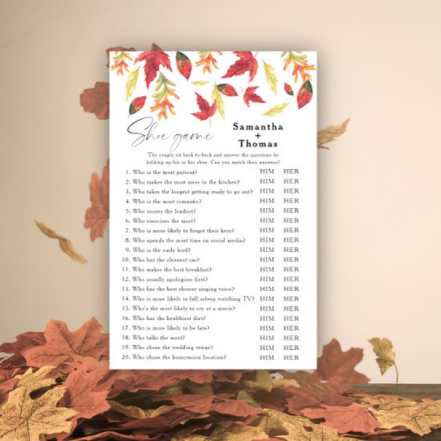 Jeu de chaussures de douche de feuilles d'automne (Créateur téléchargé)