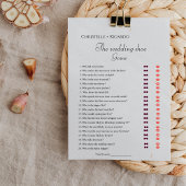 Jeu de chaussures mariage Bachelorette jeu carte