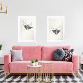 Jeu de chauves-souris en dentelle gothique noire (Salon)