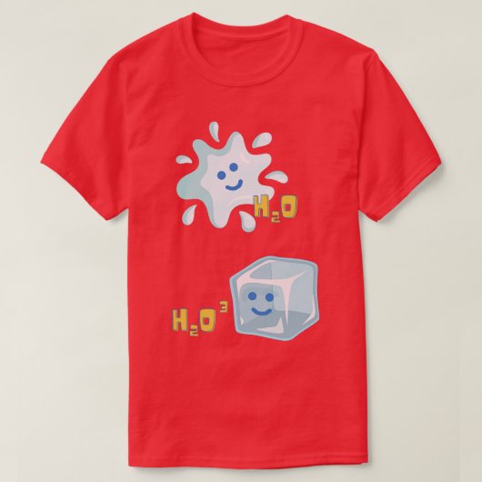 Jeu de chimie H2O et H2O CUBE TShirt (Design devant)