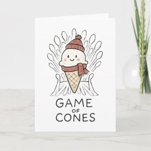 Jeu de cônes - Carte de Noël drôle (Devant)