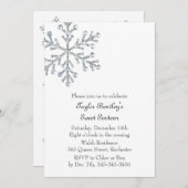 Jeu de cristal d'hiver 16e Invitation d'anniversai (Devant / Derrière)