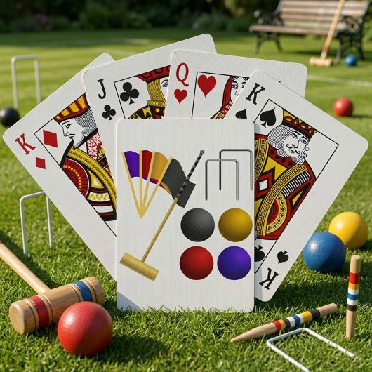 Jeu De Croquet Jouer Des Cartes