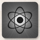 Jeu de Dessous de verre atomique Nerdy, gris (Devant)