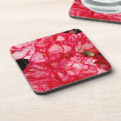 JEU DE DESSOUS DE VERRE carnation-CORC rouge et bl (Côté gauche)