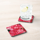 JEU DE DESSOUS DE VERRE carnation-CORC rouge et bl (Côté Droit)