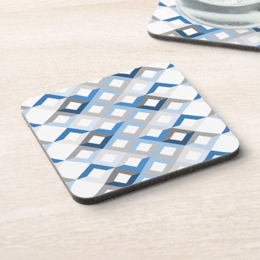 jeu de dessous de verre de chevrons bleus (Côté gauche)